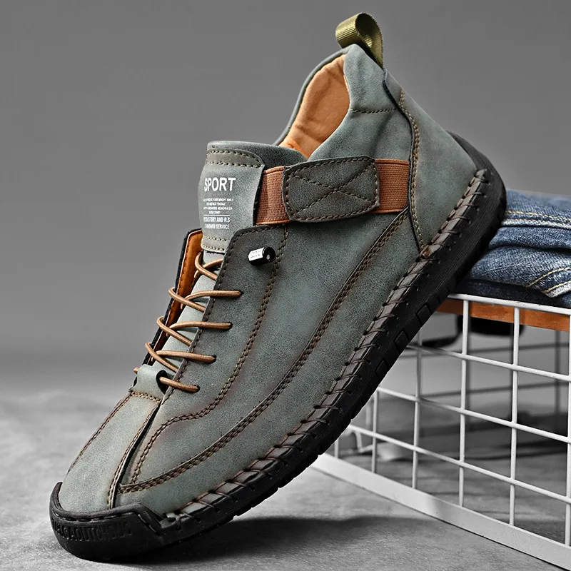 Large-sized men's women's shoes featuring boots outdoor casual shoes workwear stitching men's shoes M038
