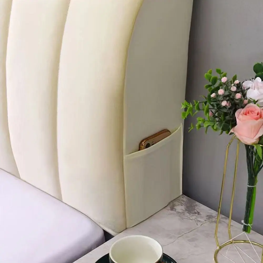 Thickened Flannel Bedside Cover All-inclusive Anti-Collision Headboard Protector Soft Elastic Bed Head Cover Home Room Bed