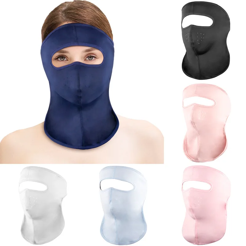 Máscara de protección solar de seda de hielo para hombres y mujeres, Protector de cuello para montar al aire libre, sombrilla Anti ultravioleta,