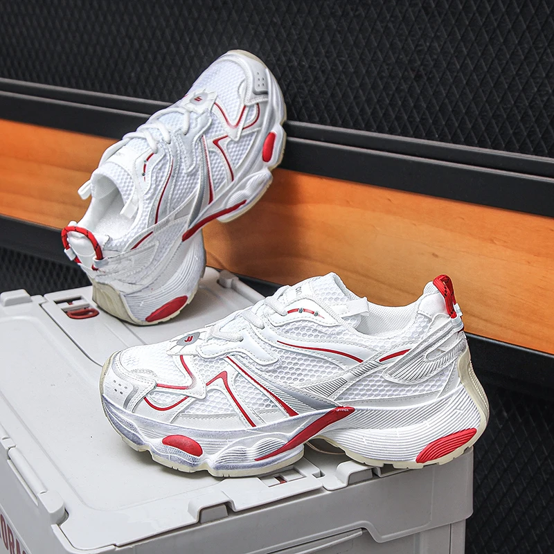 

Deluxe Men's Women's Design Cyber Round Head Light Sport Light Mecha Shoes Fashion Heighting Running Shoes