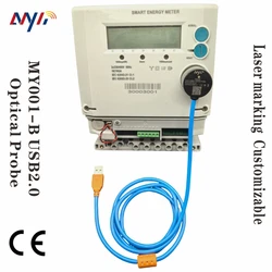 USB 2.0 optical read-out head  FT232 Optical Probe IEC1107 IEC62056-21 STS DLMS  kWh Meter Gas Meter Water Meter Reading