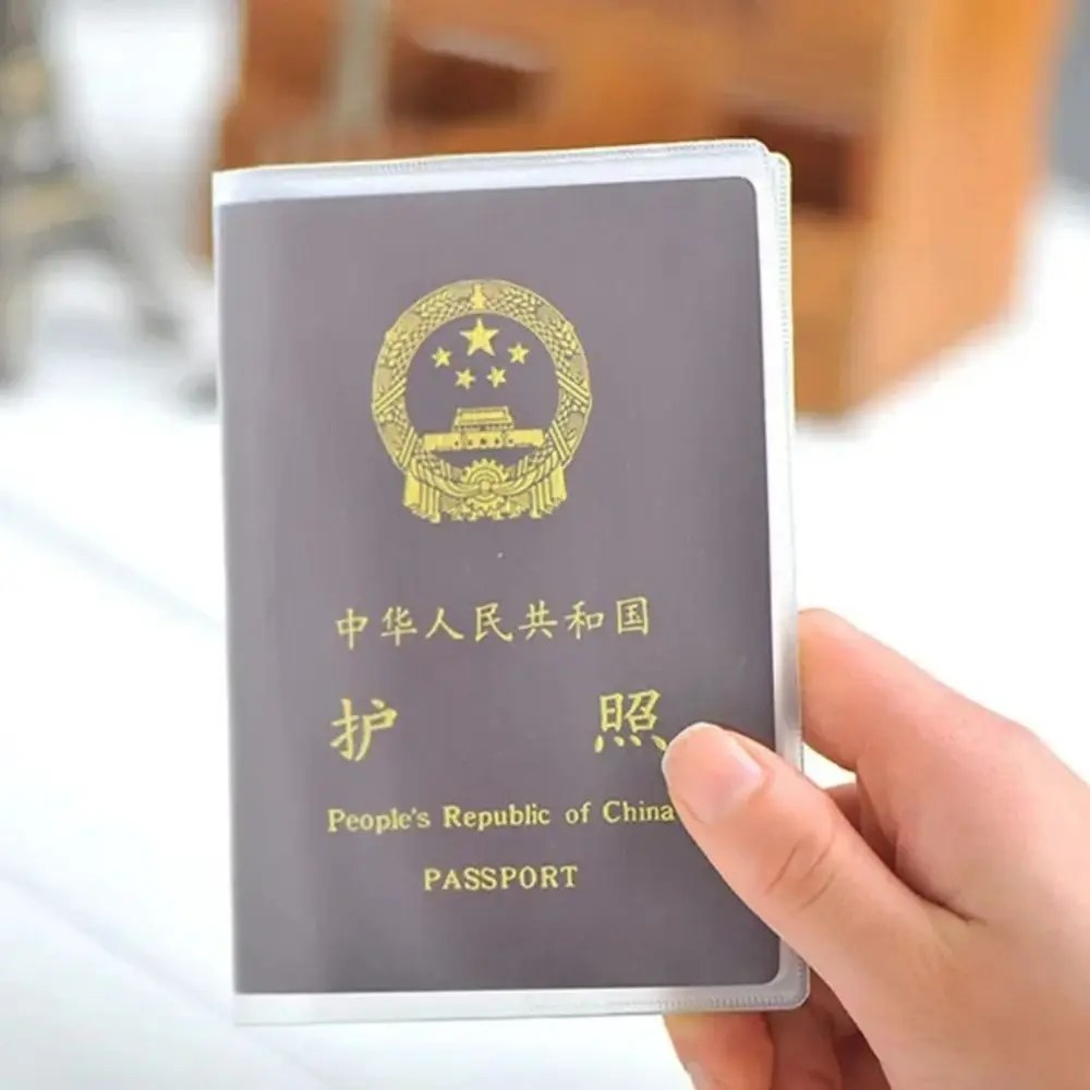 Portable Waterproof Passport Cover Transparent Translucent Simple Passport Protector Wear-resistant PVC ID Card Holder