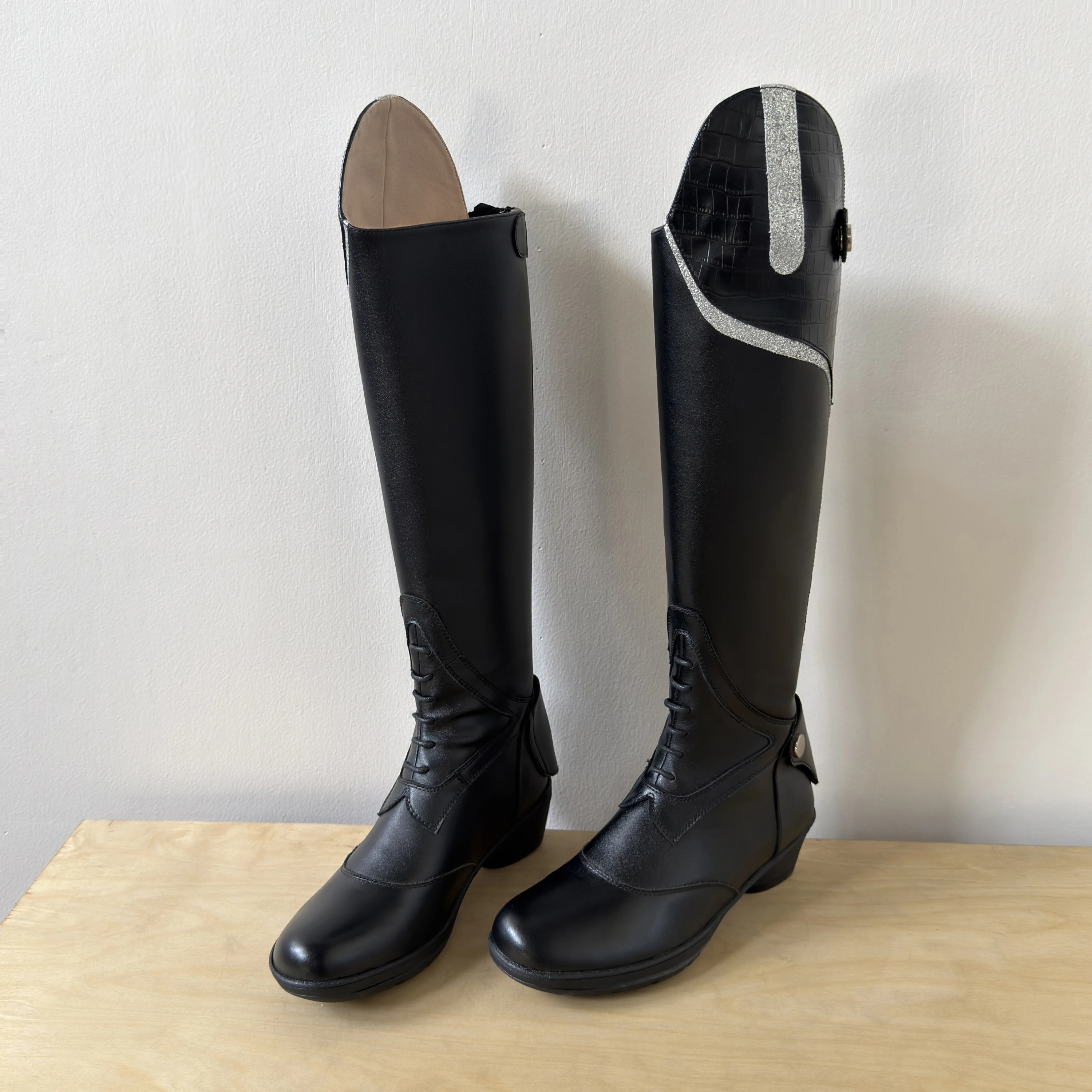 Professional Woman Equestrian Boots Knee High Riding Boots Equipment Non-Slip Horsemanship Shoes Hidden Zipper Horse Rider Shoes