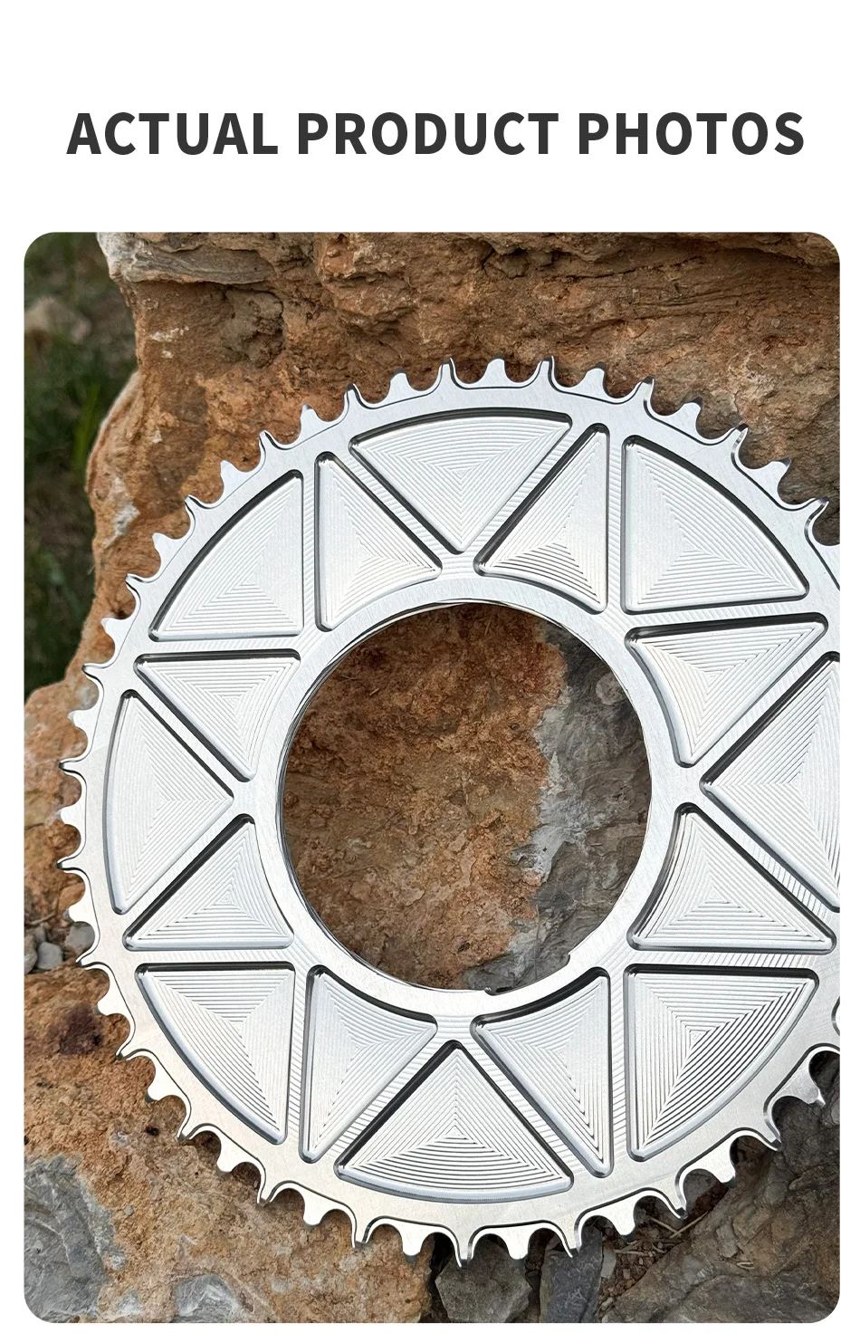 PASS QUEST Gewindekettenblatt – Kompatibel mit SRM E1 AXS Integriertem Gewinde-Spider-Leistungsmesser (Gravel 1x) – Detail 12