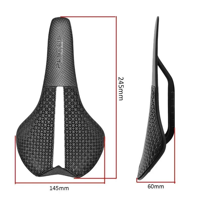 3D Printed Bicycle Saddle Carbon Fiber Bike Seat Cushion Ultralight Road Mountain Bike Saddle Carbon MTB Hollow Comfortable Seat