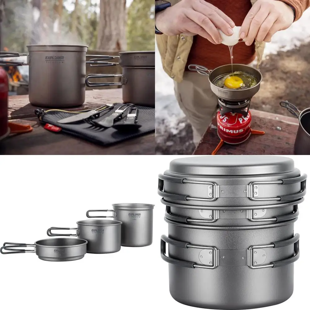 

Складной набор походной посуды с аксессуарами, которые можно хранить в компактном виде