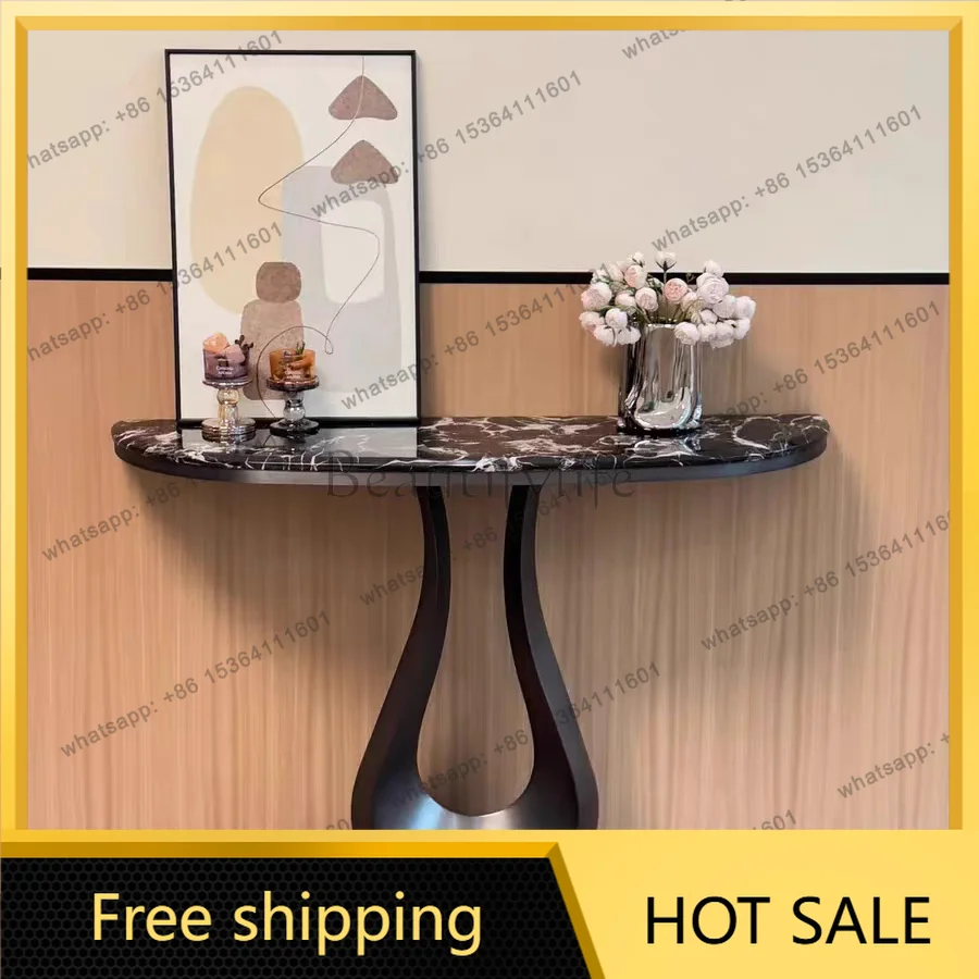 XX. Light luxury entrance table against the wall entrance platform