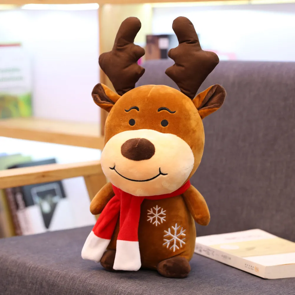 

2 Pcs Reindeer Decoration Cute Stuffed Animal Santas Kids Toys Ornaments
