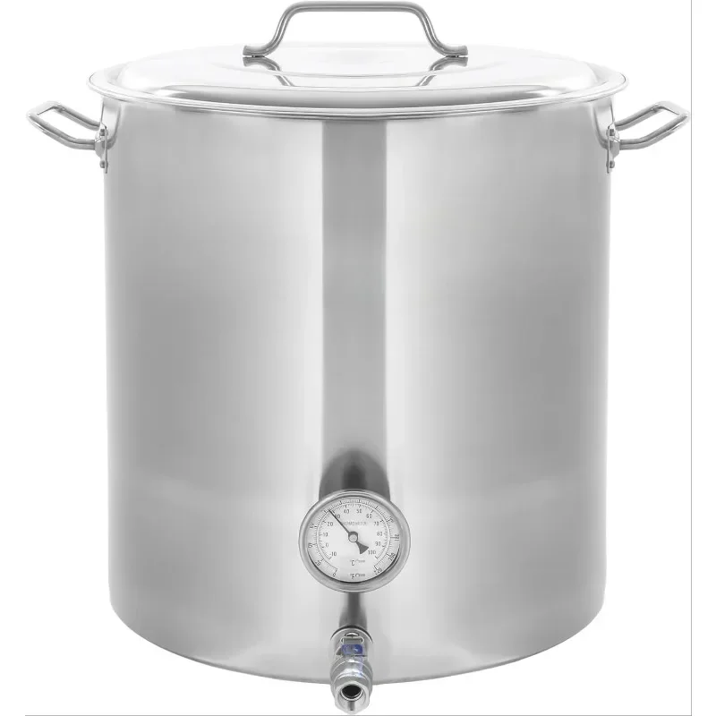 

Hot Products.upgrade.Stainless Steel Home Brew Kettle Stock Pot (Weldless Fittings) (160 QT/ 40 Gal)