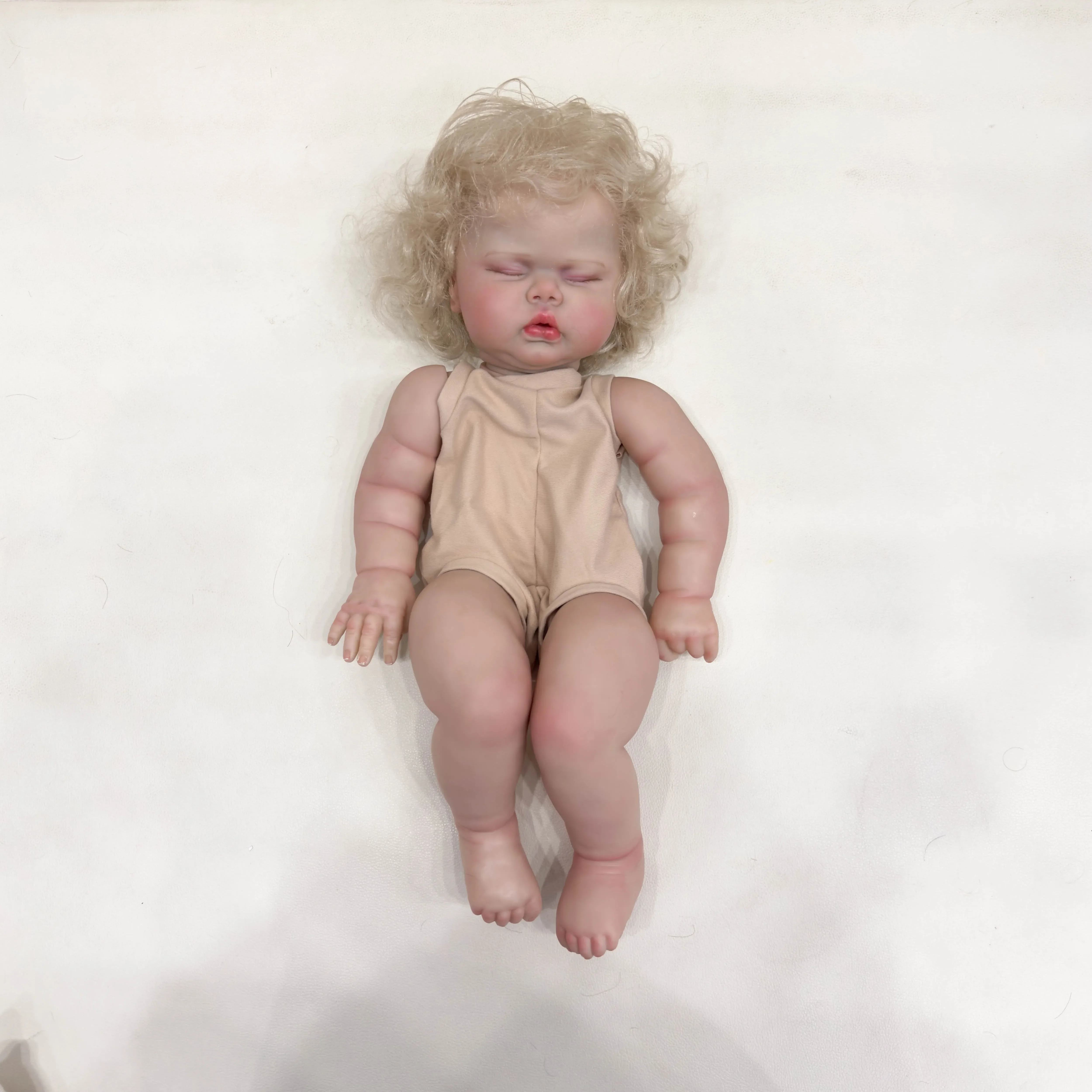 NPK 24inch pickle Lifelike Reborn Doll kit painted Doll kit Unfinished Doll parts with Hand Rooted Hair