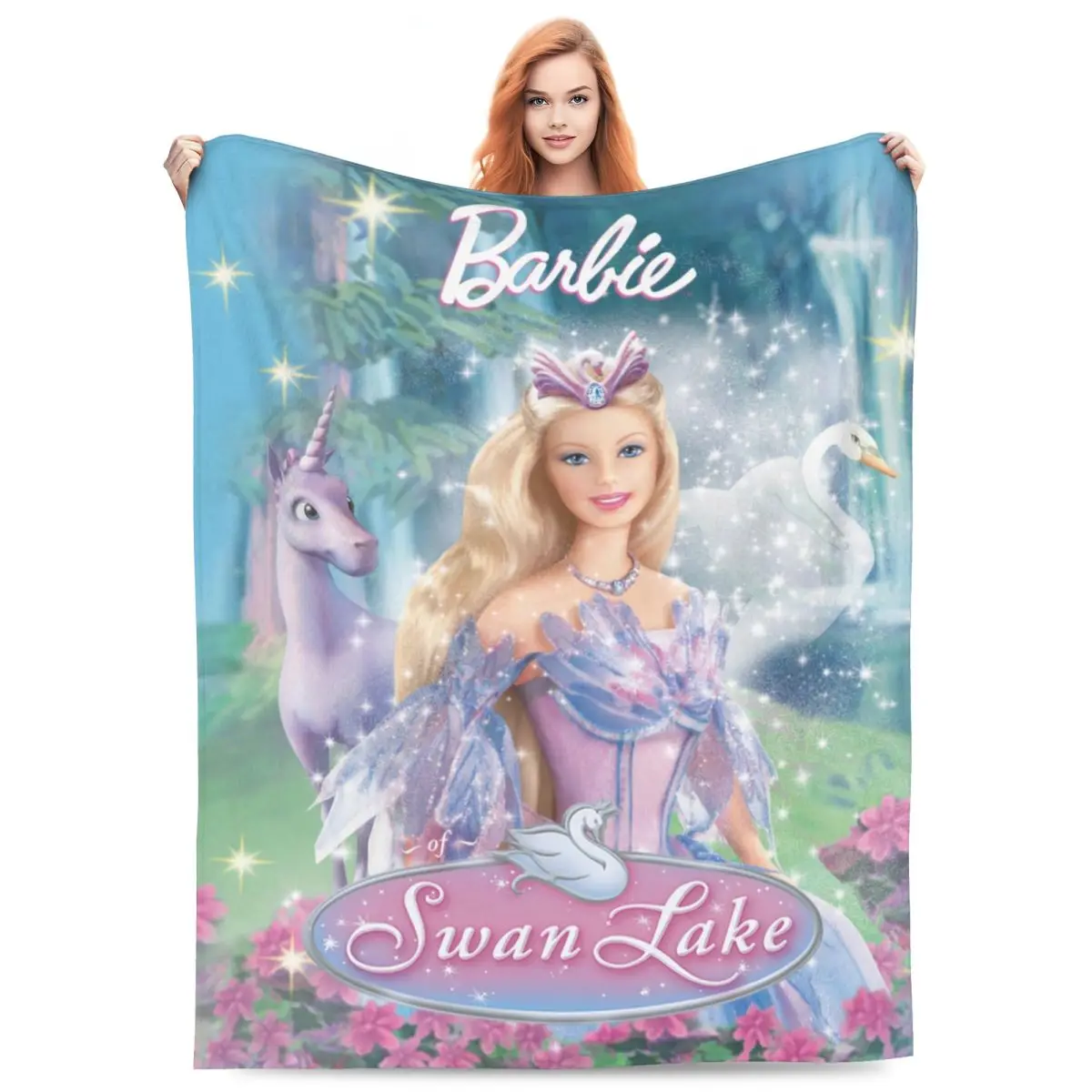 Barbie Of Swan Lake Blankets Soft Warm Street Trend Plush Bedding Throws For Couch Chair Sofa Bed Travel Bedspread Bed Cover