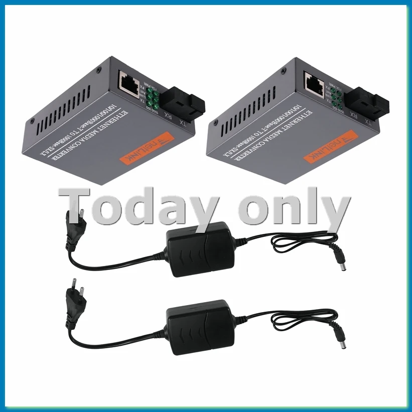 Gigabit Fiber Optical Media Converter -GS-03AB 1000Mbps Single Mode Single Fiber External Power Supply EU PLUG-A86Z