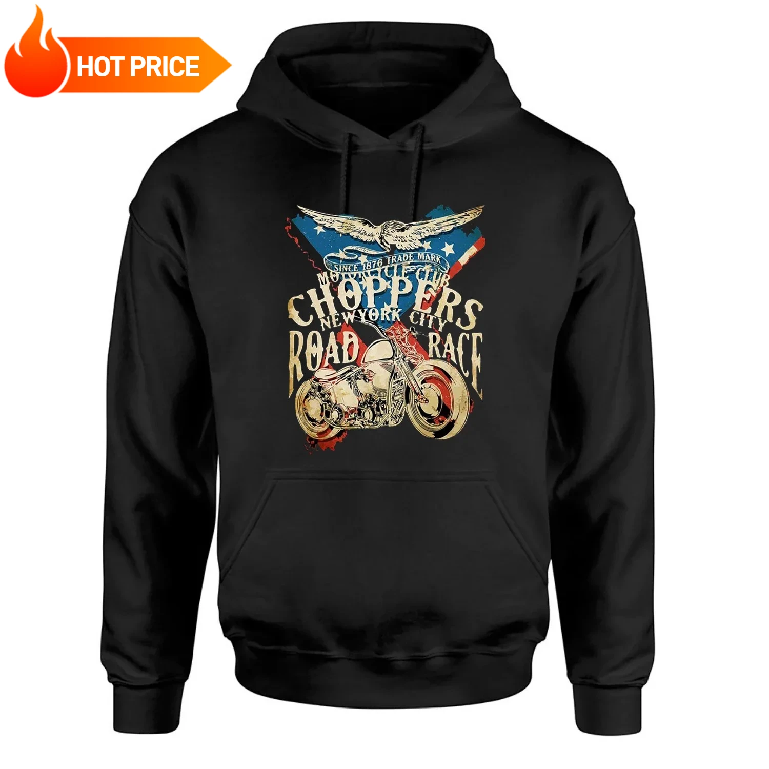 

Толстовка с капюшоном American Motorcycle Club Choppers New York City Road Race, новые удобные повседневные мужские толстовки из 100% хлопка