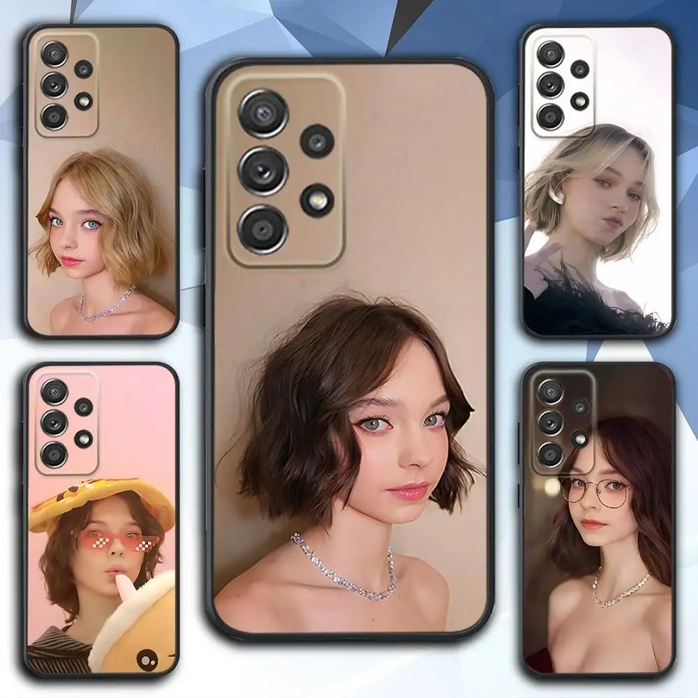 حافظة هاتف لهاتف سامسونج S 25,24,23,22,30,21,10,9,Ultra,Plus,Lite,FE,4,5 G حافظة Soft E-Emma Actor M-Myers باللون الأسود