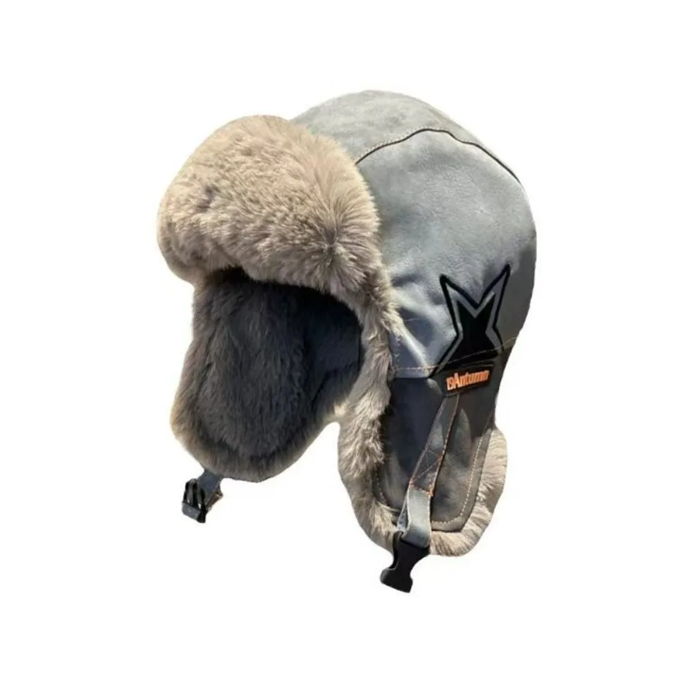 Winter-Unisex-Lei-Feng-Mütze – mit Fleece gefüttert, verdickt, warm und Ohrenklappe, winddicht, für Radfahren und Skifahren im Freien (Pilot-Stil)