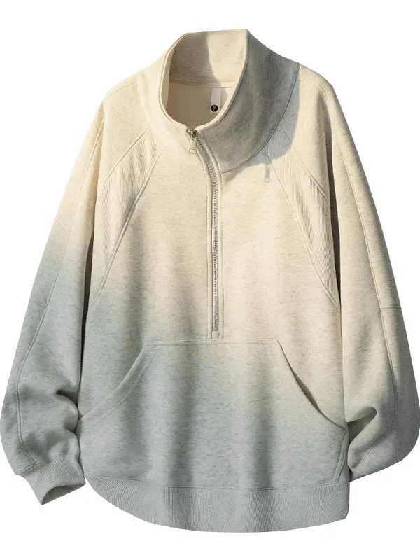 

Мужская свободная толстовка на молнии с воротником-стойкой в американском стиле, плотная, удобная, осенняя, модная, с дизайном молнии F-Zipper