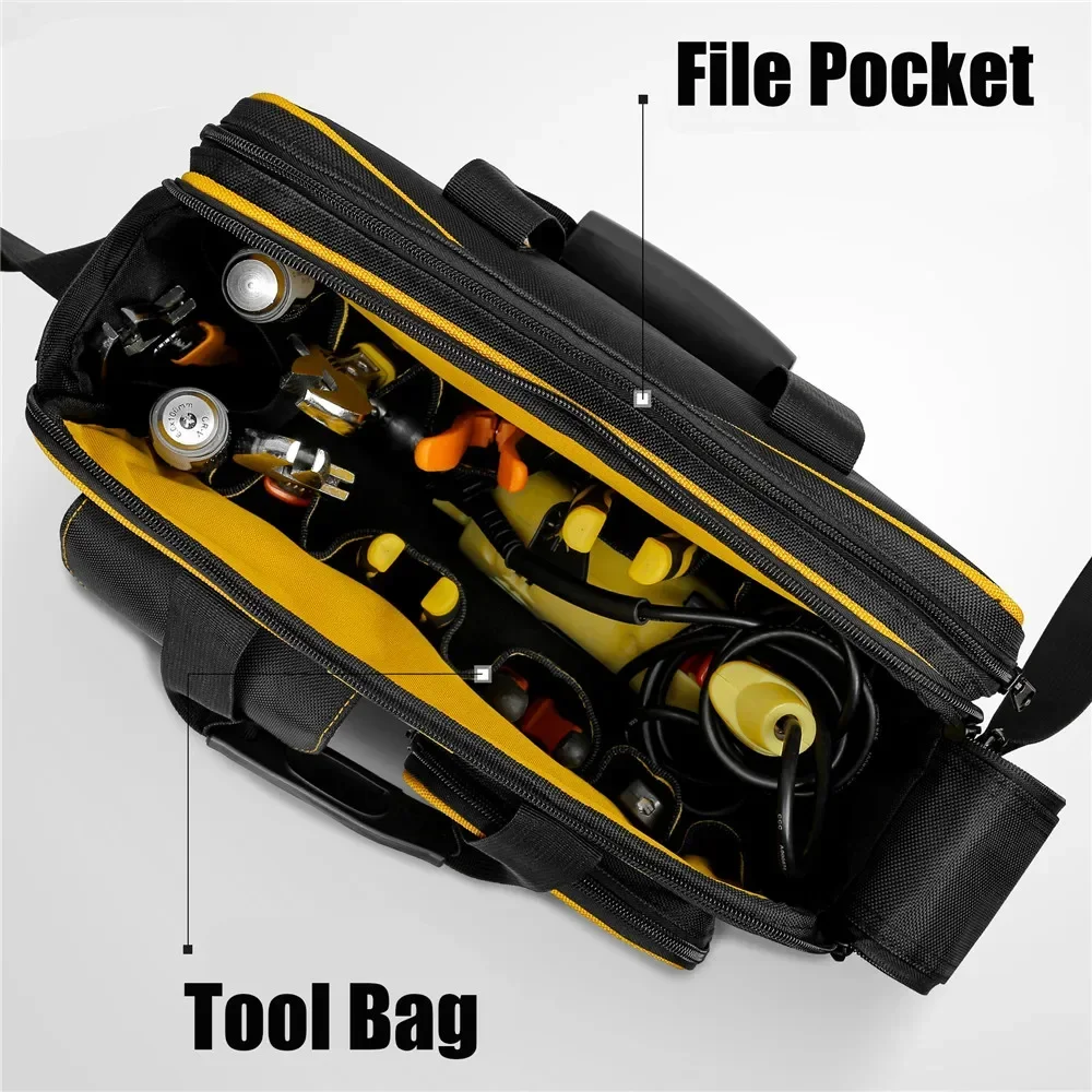 Bolsa de herramientas de alta resistencia para electricista, mochila para motocicleta, bolsa organizadora para electricistas, ruedas de cintura