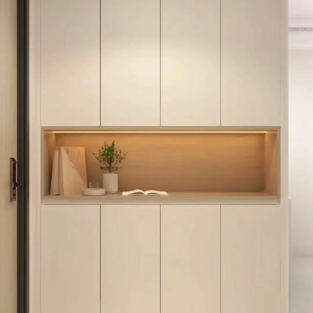 

%Modern Contemporary Wood Shoe Cabinet with Space-Saving Design Eco-Friendly Durable for Home Apartment Villa Living Room Storag