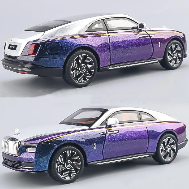 1:24 Rolls Royce Spectre Alloy Car Model Diecasts Metal Luxy New Energy Vehicles Model Simulation Sound Light Children Toys Gift