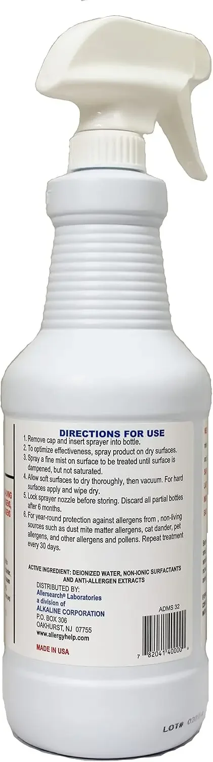 Allergen Neutralizing Spray for Home 600 sq ft Treatment Dust Mite Pet Dander Pollen Remover