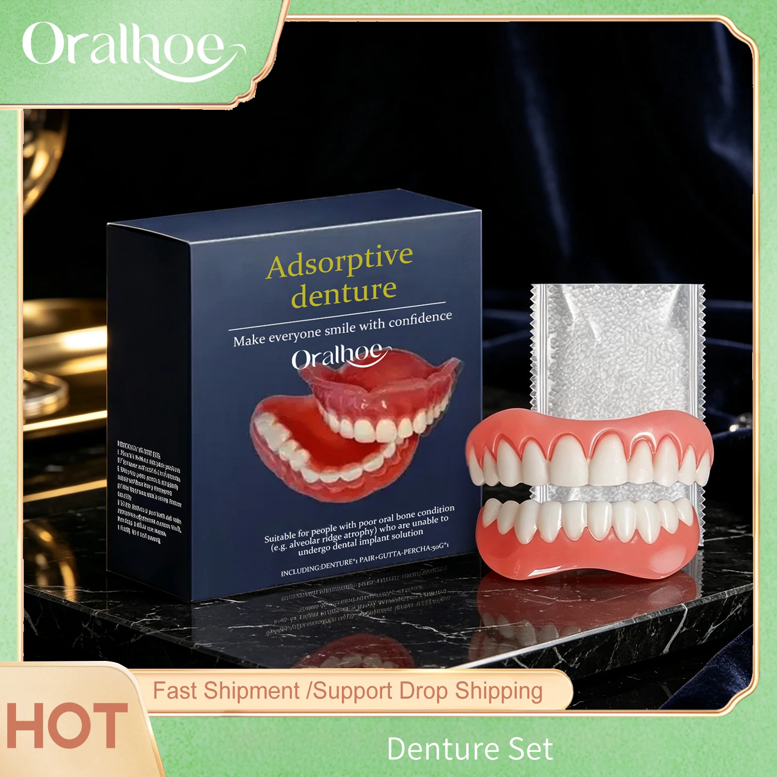Soft Denture Reline Kit Perfect Fit Easy Use Teeth Upper And Lower Dentures Full Set Portable Natural Dentures False Teeth Sets