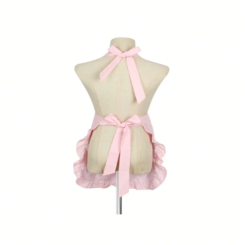 1pc Love Heart & Bowknot Design Waterproof & Oil-Proof Princess Apron, Perfect For Stylish Cooking At Hom