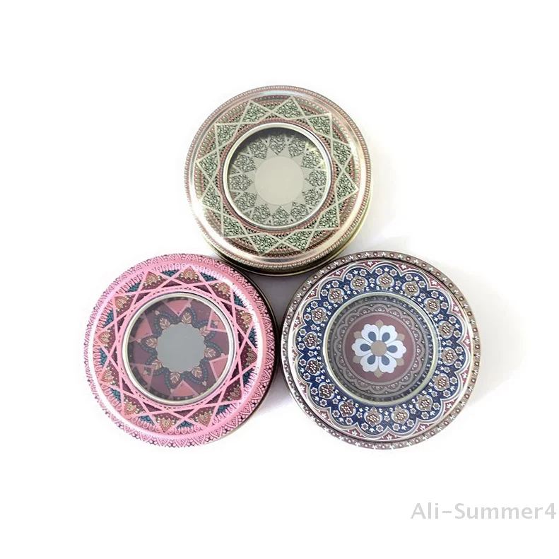 Caja de lata de azafrán para caja de embalaje de azafrán de 1 G con ventana de PVC