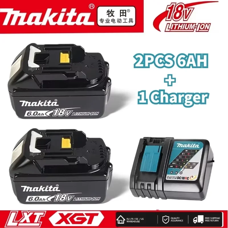 100% Original makita 18 v battery Rechargeable Power Tool Battery, Replaceable LED Lithium-ion,LXT BL1860B BL1860BL1850 BL1830