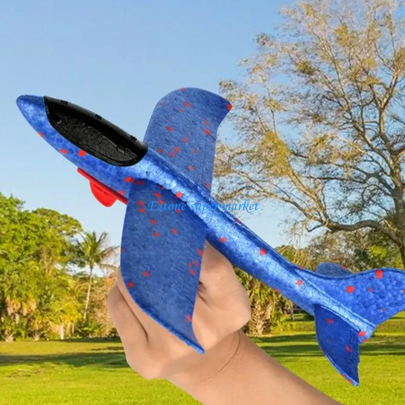 090B Cartoon Dinosaur Foam Plane Launching Safe Soft Aircraft Toy for Outdoor Parent Child Interaction Flying Toy Kids Gift