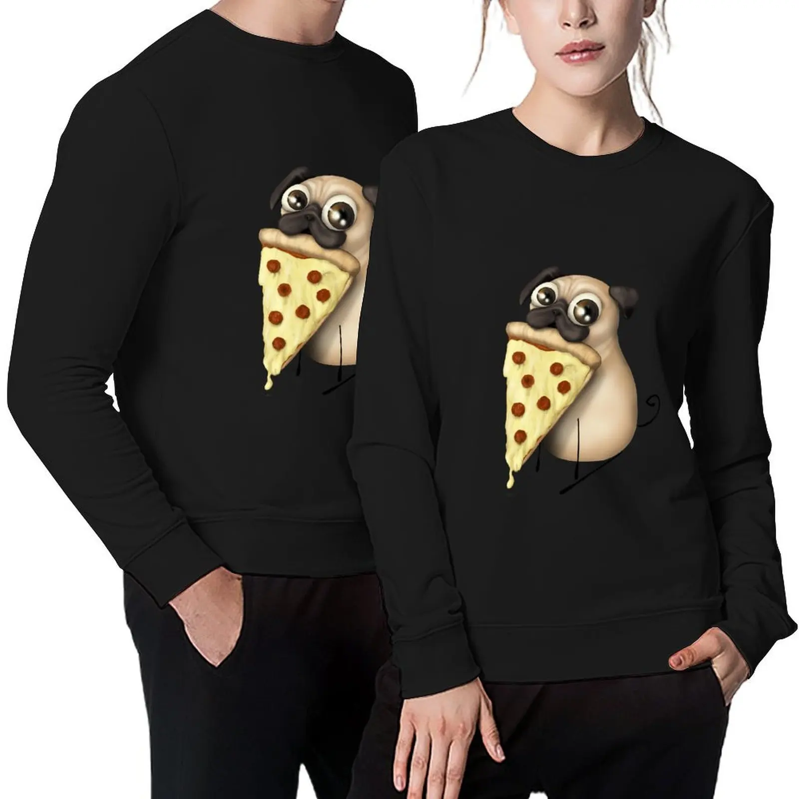 

Pizza Pug Pullover men's sweat-shirt male clothes korean style clothes men clothes new in sweatshirts
