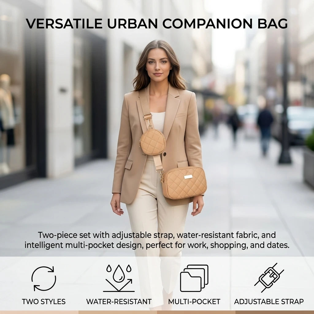 Conjunto de Bolsa Transversal  - Leather Work Handbags For Women avaliação e preço
