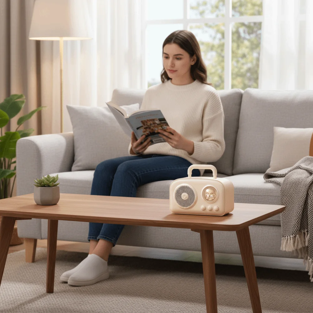 

Classical Rich Bass Mini Retro Bluetooth Speaker Waterproof USB Interface Portable Speaker with Handle Wireless Speaker Travel