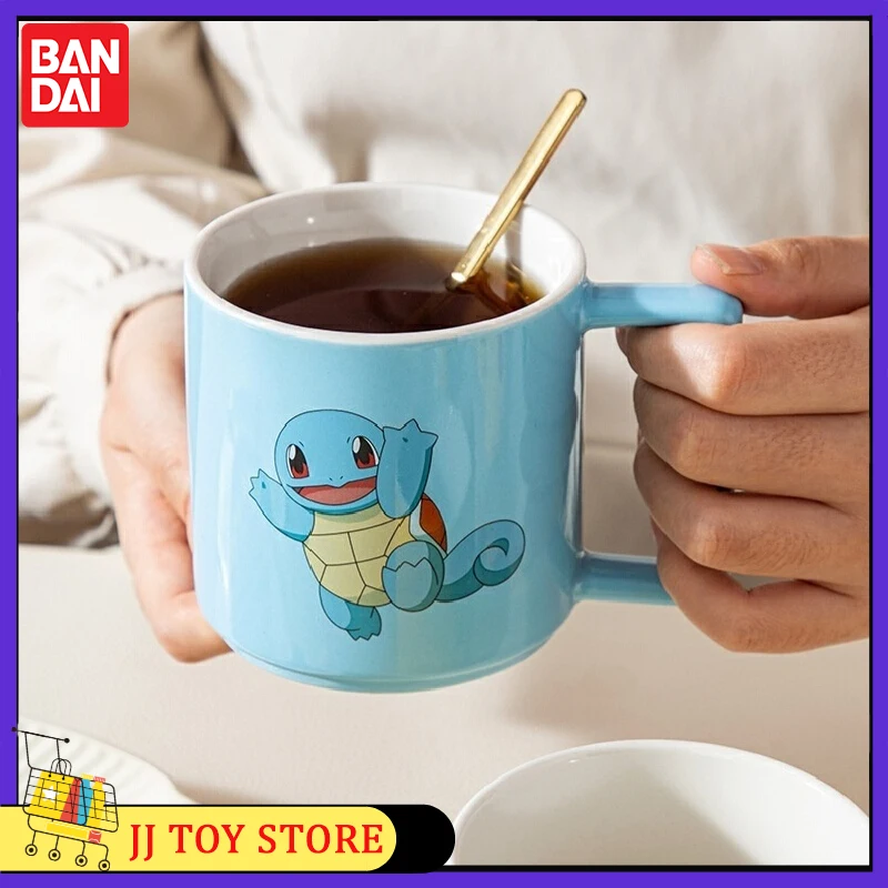 350ml Anime Pokemon Ceramic Cup Pikachu Charmander Squirtle Kawaii Cartoon bambini Creative Water Cup Cute Kids regalo di compleanno