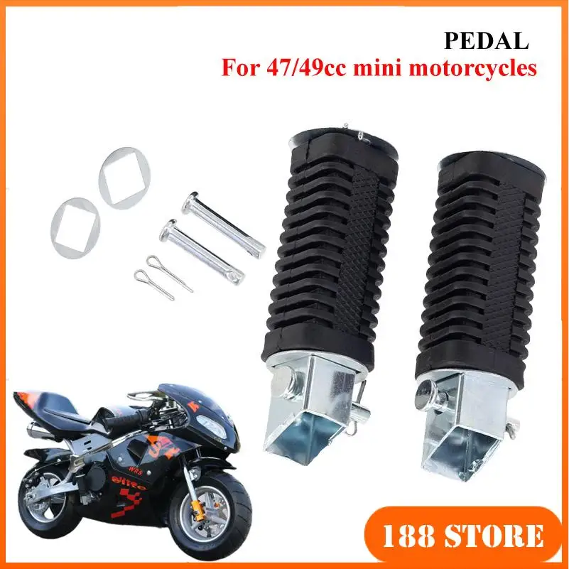 Nuevo Vendedor caliente apoyapiés 1 par 47cc 49cc Mini Moto Pocket Bike Minimoto reposapiés