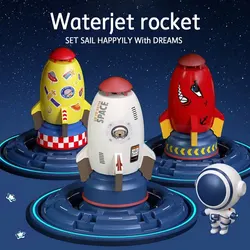 Cartoon Rocket Launcher Water Pressure Lift Sprinkler Ejection Lawn Waterfall Spray Game Summer Outdoor Interactive Toy