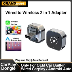 New Wireless CarPlay Android Auto Adapter USB Dongle Smart Mini Box Plug And Play Universal For VW Toyota Nissan Honda Ford Benz