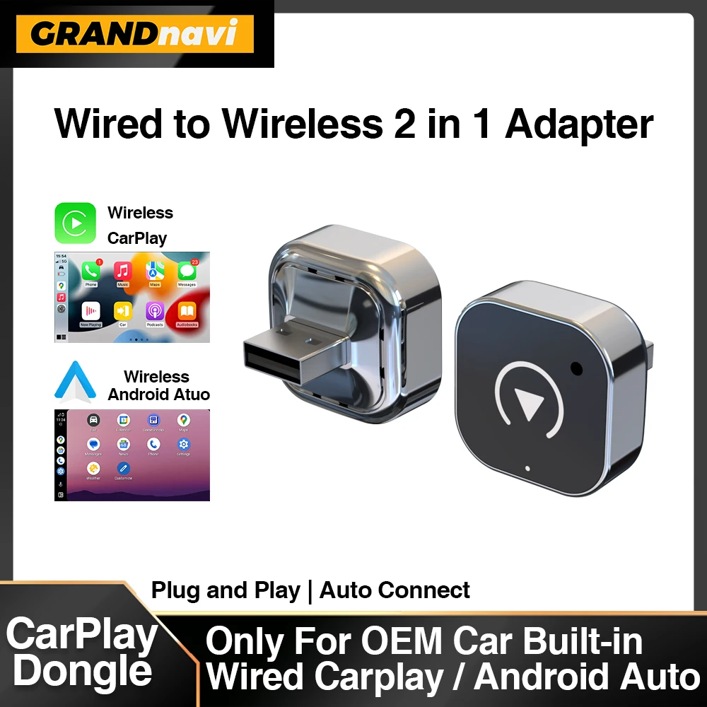 Nowy bezprzewodowy adapter CarPlay Android Auto USB Dongle Smart Mini Box Plug And Play Uniwersalny dla VW Toyota Nissan Honda Ford Benz