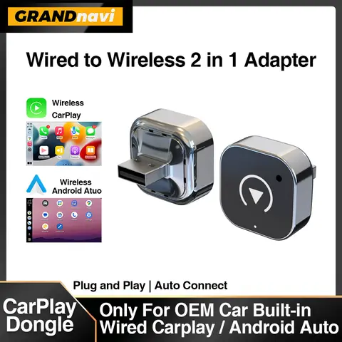 새로운 무선 CarPlay 안드로이드 자동 어댑터 USB 동글 스마트 미니 박스 플러그 앤 플레이 범용 VW Toyota Nissan Honda Ford Benz