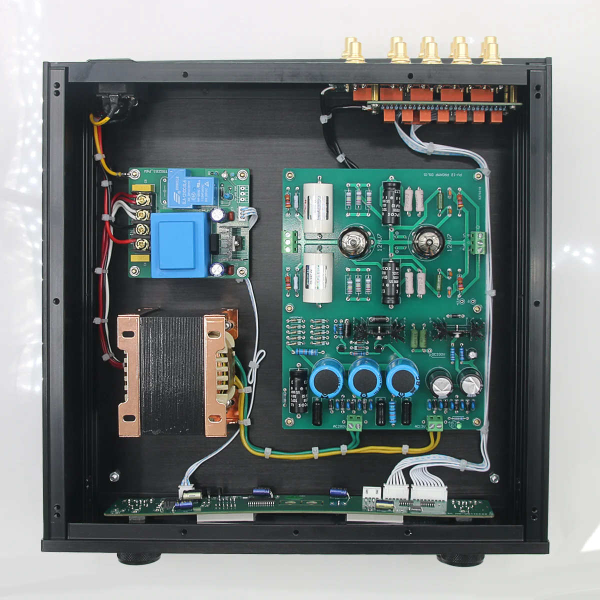 HiFi ستيريو 12AU7/ECC82 فراغ أنبوب التحكم عن بعد المضخم استنساخ كونراد جونسون PV12 الدائرة #1