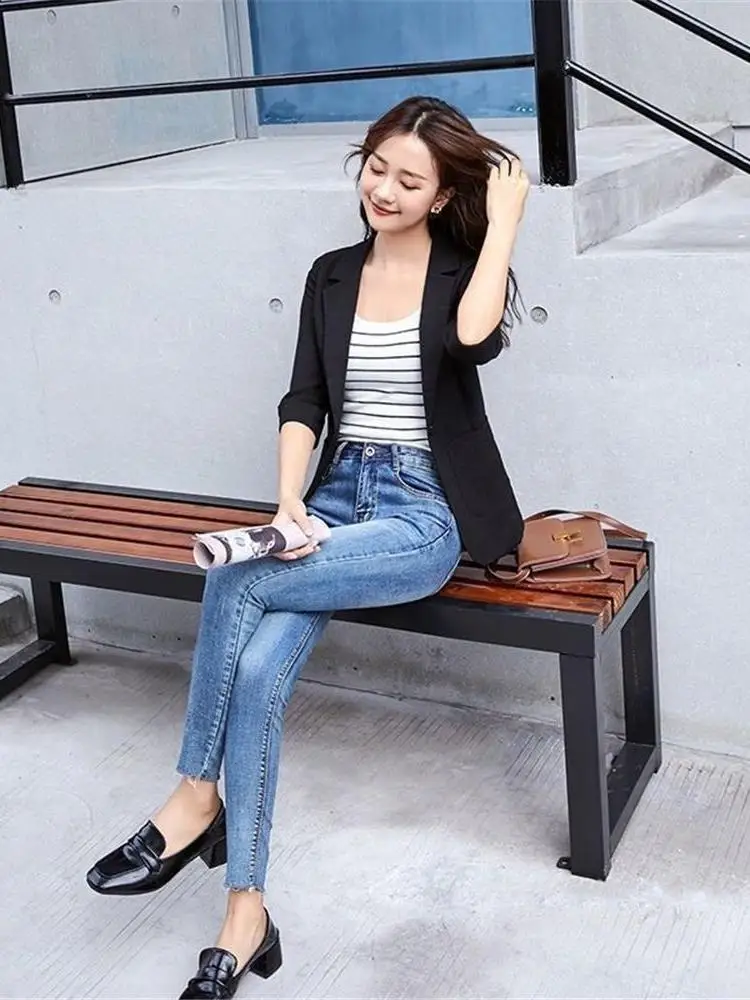 Slim Fit ort Sve Faionable خفيف الوزن مناسب للصيف مادة للحماية من الشمس بخمسة أزرار للإغلاق متعدد الاستخدامات #3