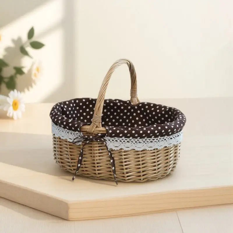Snacks Food Gift Baskets - Smooth Beautiful Wicker Fruit Basket Food