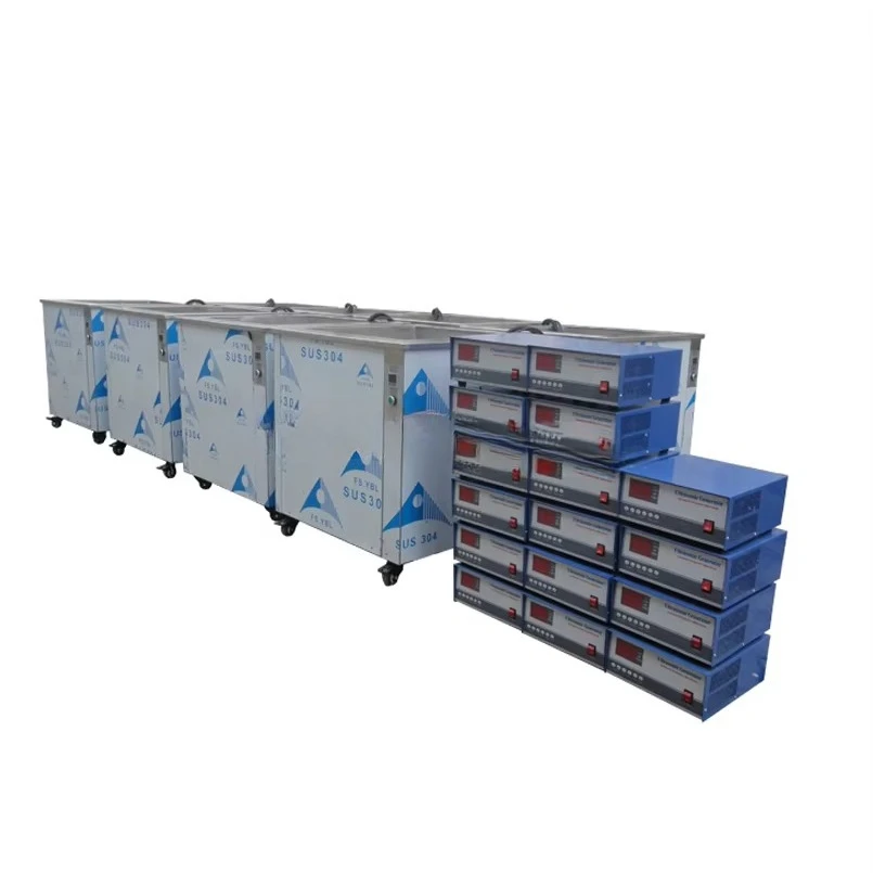 ثلاثة خزانات معدات التنظيف الصناعية منظف بالموجات فوق الصوتية لغسل الأجزاء المعدنية