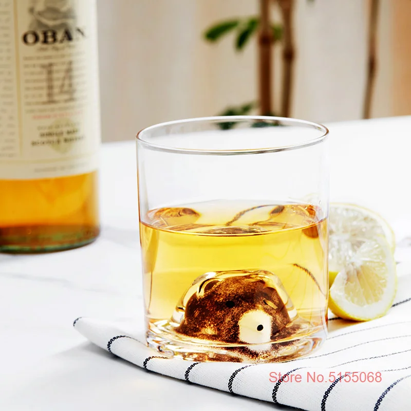 New Friends Whiskey Glass Colorful 3D Animal Head Wine Glass Nordic Style Bear Water Cup Bird Coffee Cup Beer Mug Dropshipping
