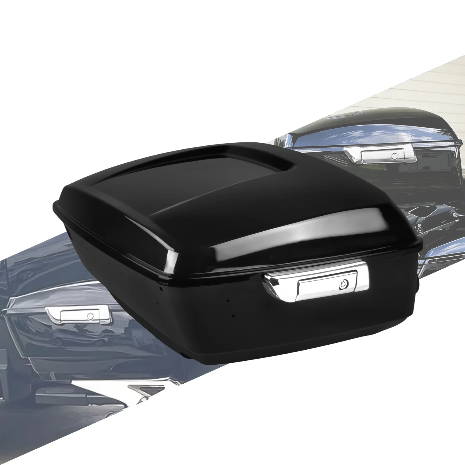 

Corrosion Resistant Chrome King Trunk Latch Fit For Harley Touring FLHX FLHTK 2014-2025 13.7" Luggage Buckle For Outdoor Riding