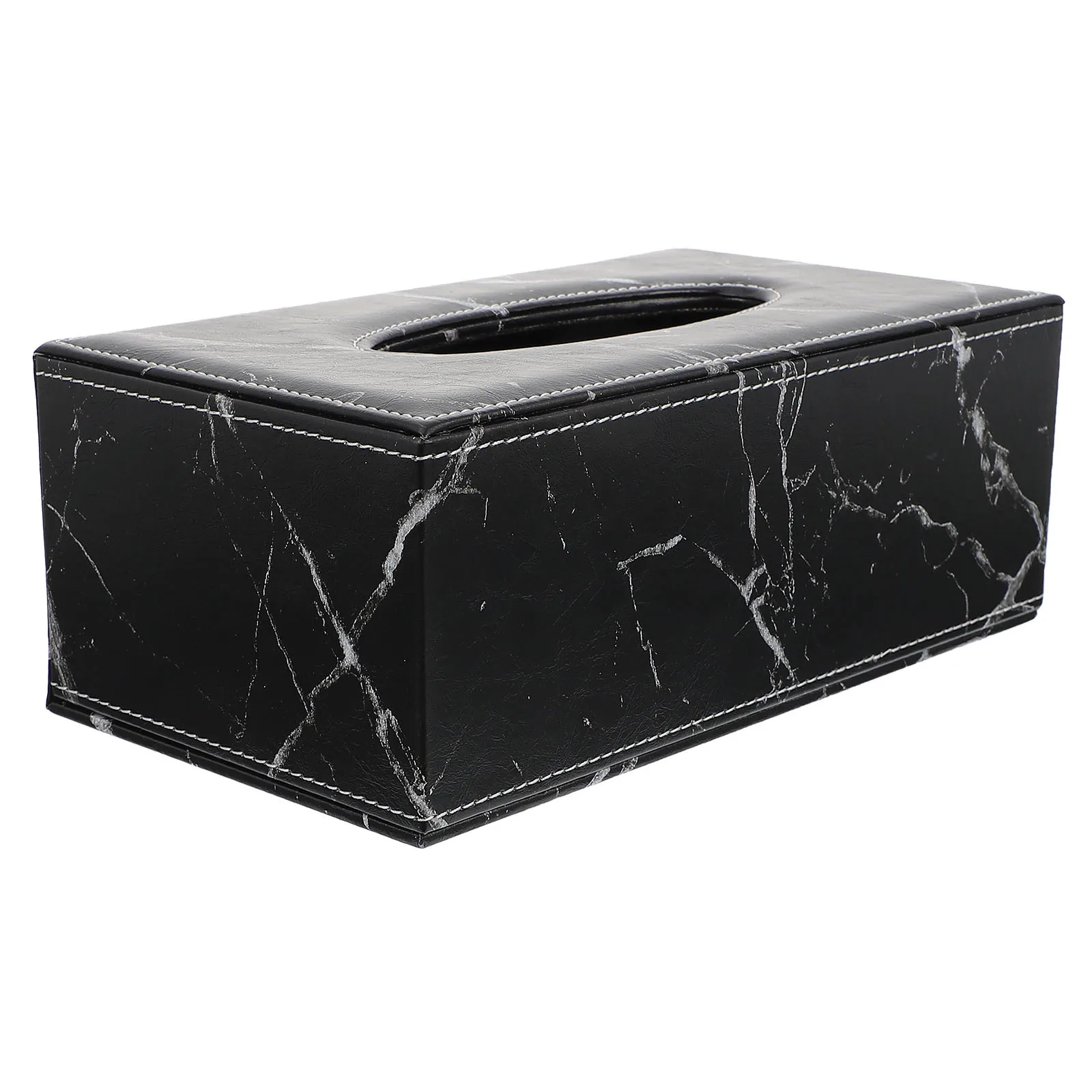 

1Pcs Marble Pattern Tissue Box Napkin Holder Dustproof Car Tissue Dispenser Office Desktop Storage Box