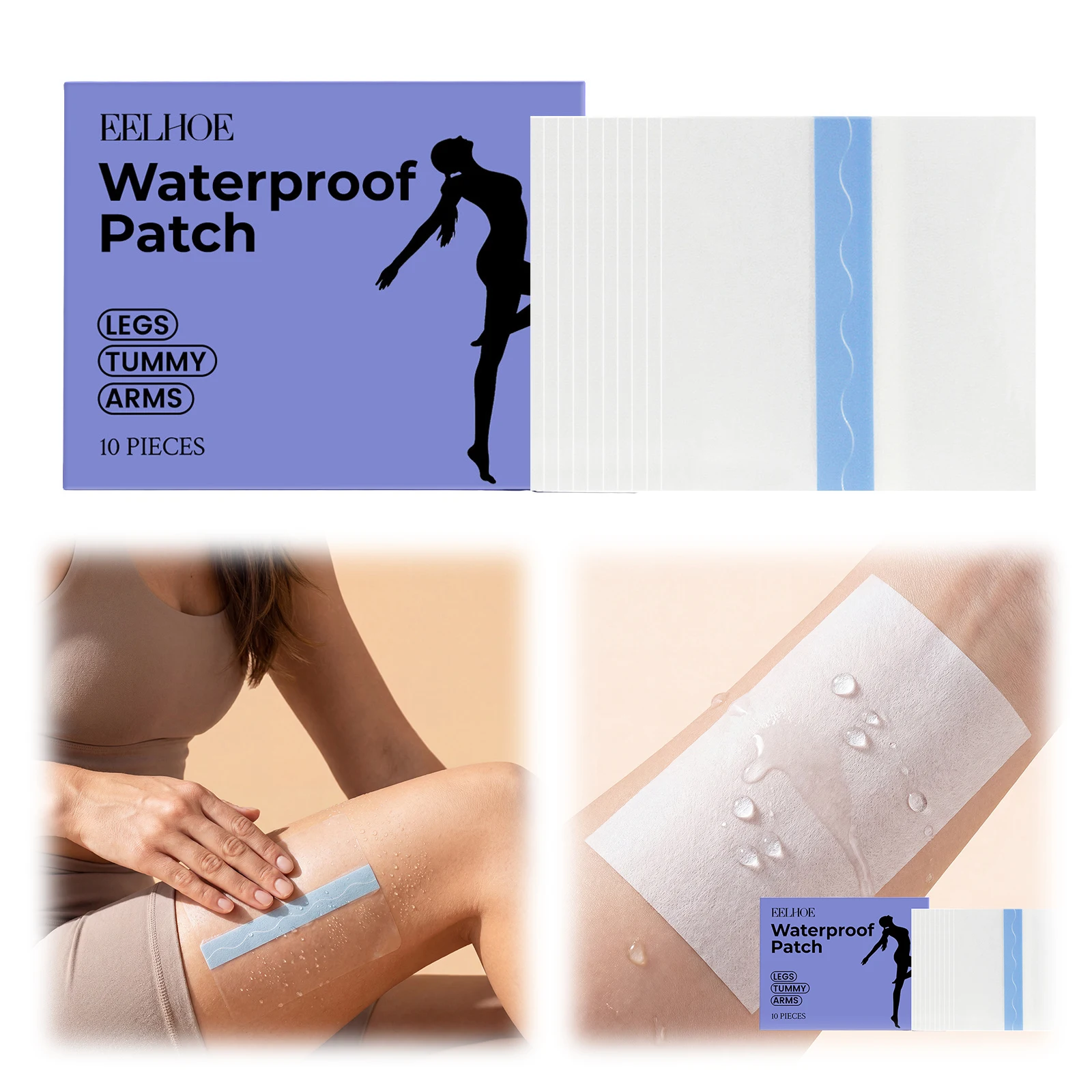 10Pcs Microdarts Care Patch Non-Irritating Leg Care Patches Professional Varicose Veins Treating for Ease Blood Circulation