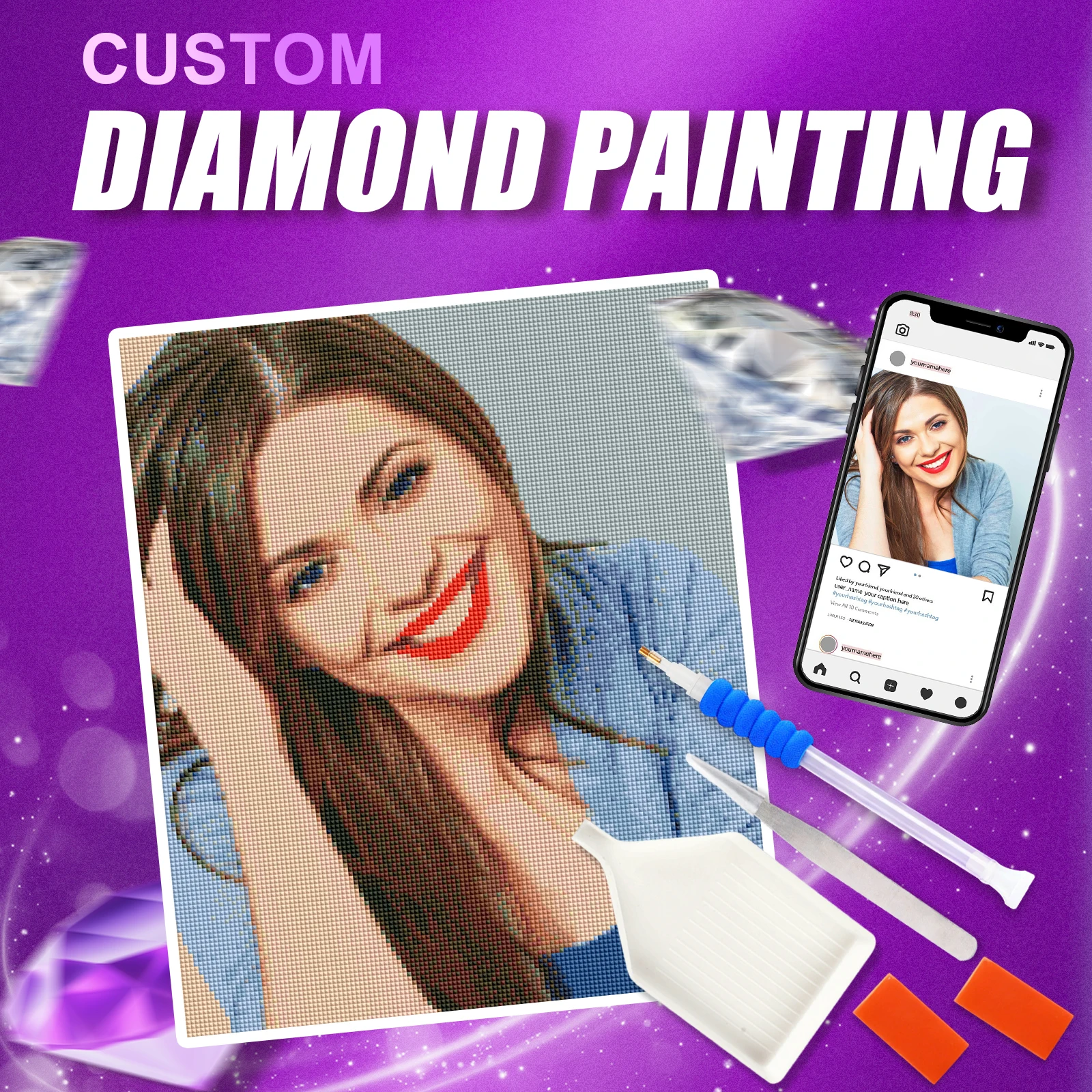 MomoArt Photo Custom Diamond Painting DIY Acrylic Craft Supp