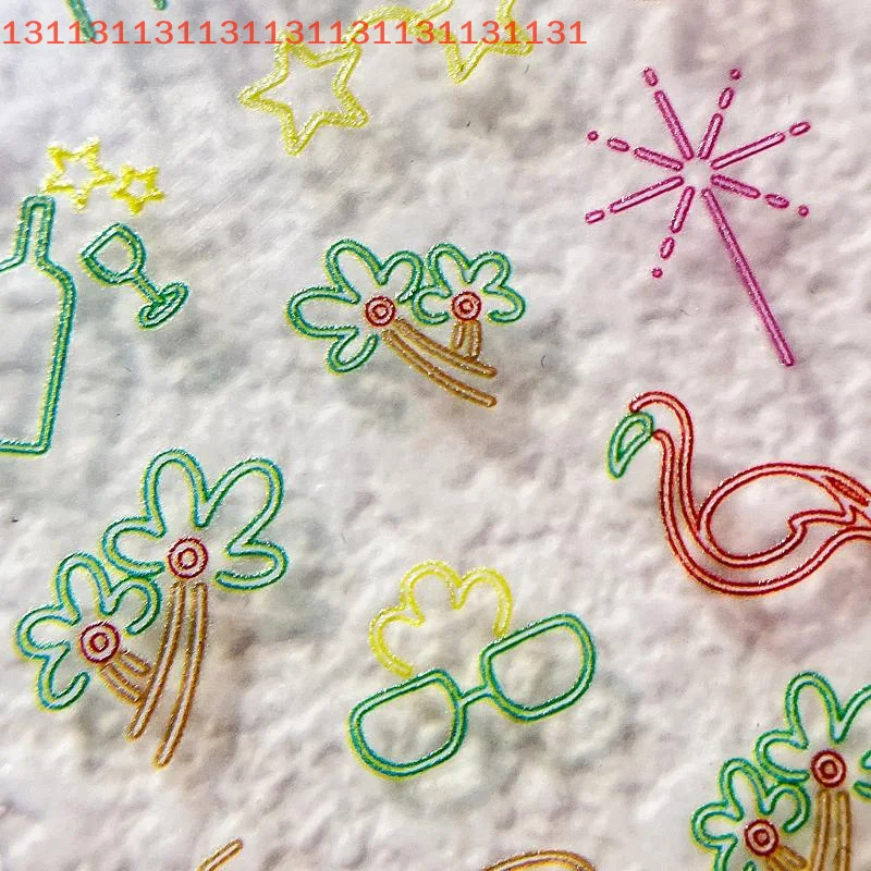 ثلاثية الأبعاد مسمار الفن ملصقات عطلة نمط الإغاثة لاصق المتزلجون الصيف 36 قطعة مسمار الزينة 12 تصاميم مسمار يزين #6