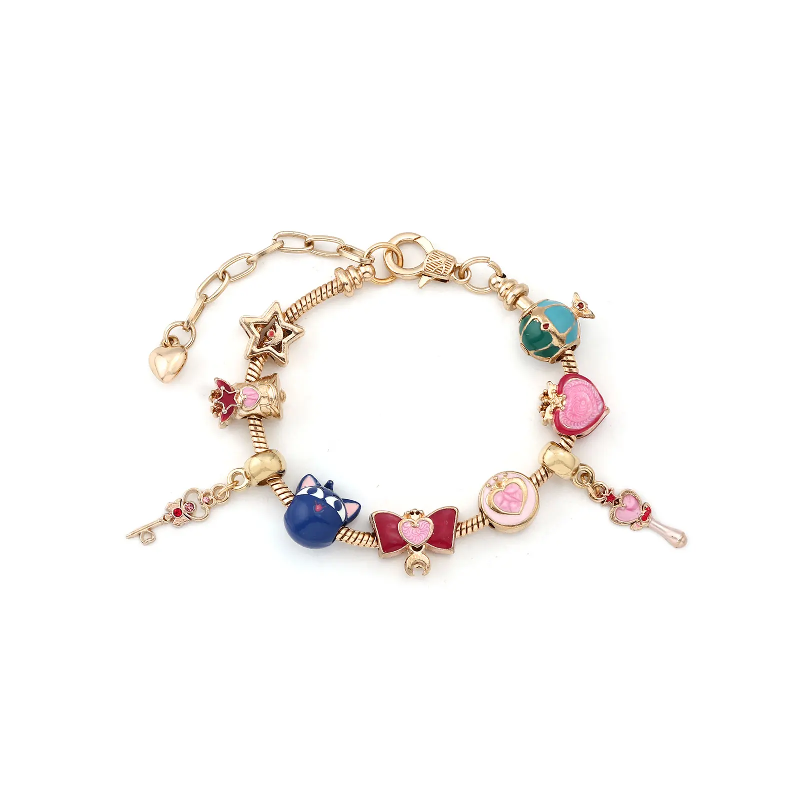 أنيمي كاردكابتور ساكورا القمر Tsukino Usagi سوار سحر للنساء أساور لطيف ستار القلب المينا الإسورة تأثيري مجوهرات هدية #5