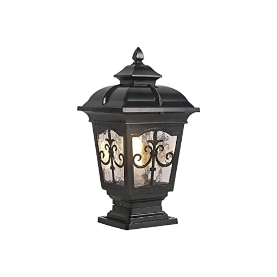 

Outdoor Column Lights IP65 Waterproof Garden Post Light Fixture Aluminum Glass Pillar Lights Outdoor Fence Column Cap Light Ext